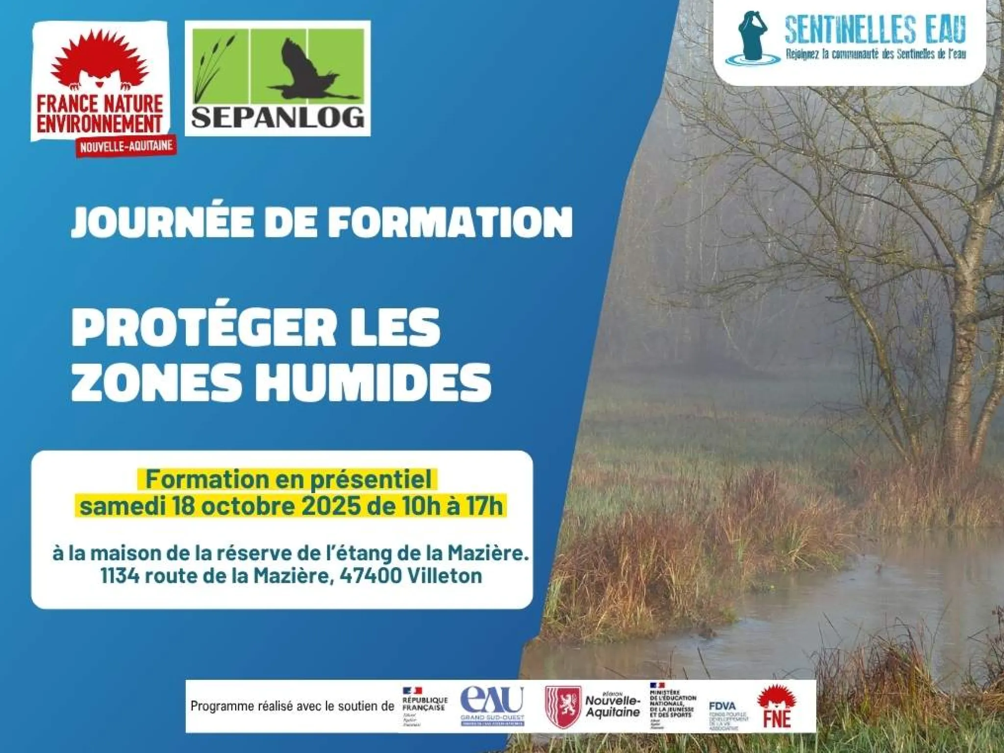 invitation à la journée de formation zone humides